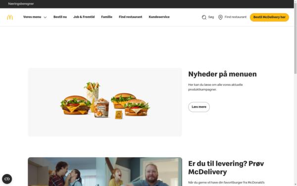 Screenshot of mcdonalds.com