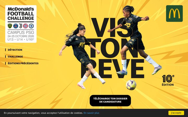 Screenshot of mcdonaldsfootballchallenge.com