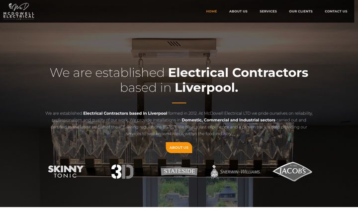 Screenshot of mcdowell-electrical.com