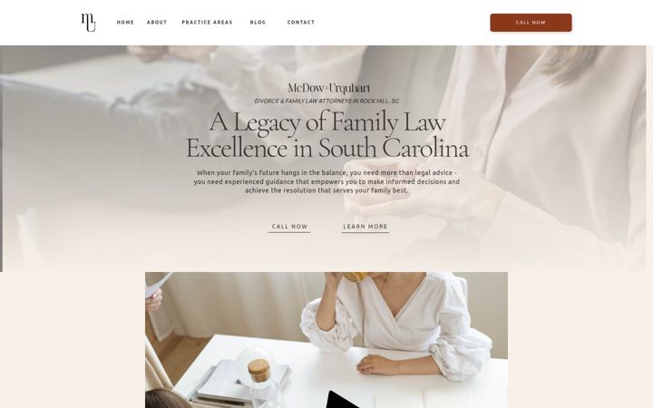Screenshot of mcdowlaw.com