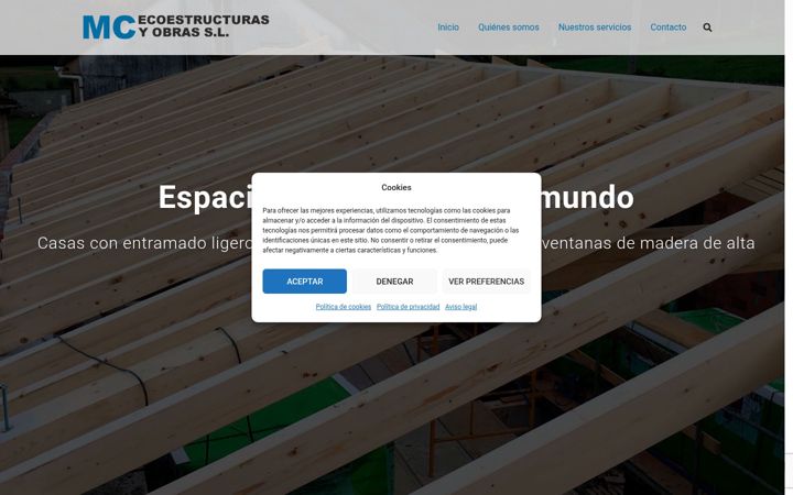 Screenshot of mcecoestructuras.com