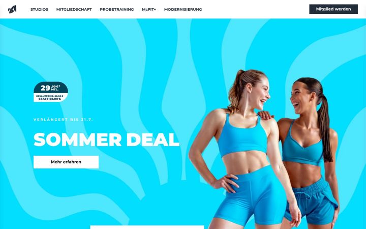 Screenshot of mcfit.com