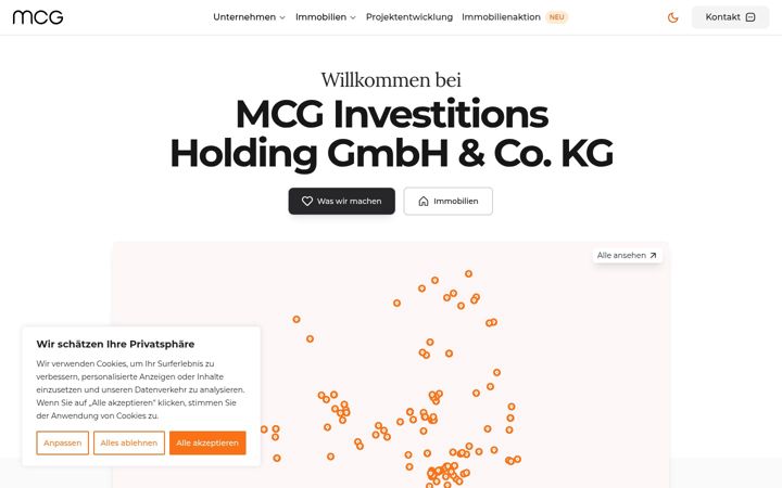 Screenshot of mcg-holding.com