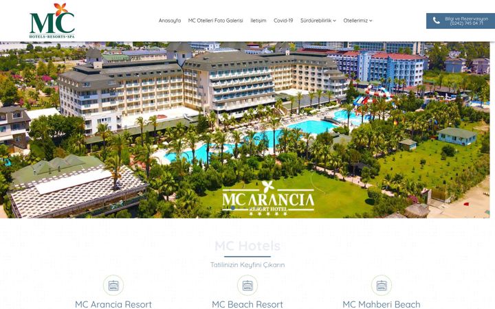 Screenshot of mcgrouphotels.com