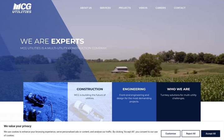 Screenshot of mcgutilities.com