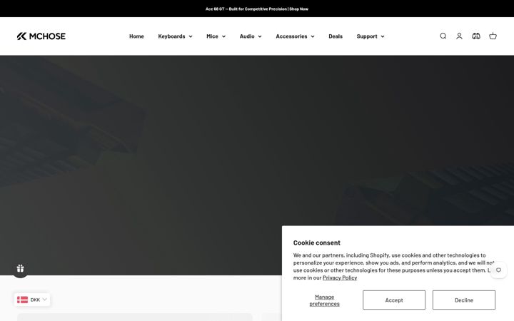 Screenshot von mchose.store