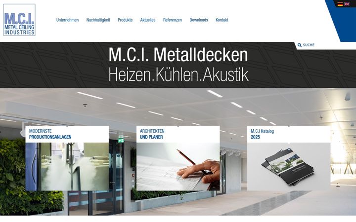 Screenshot of mci-metalldecken.com