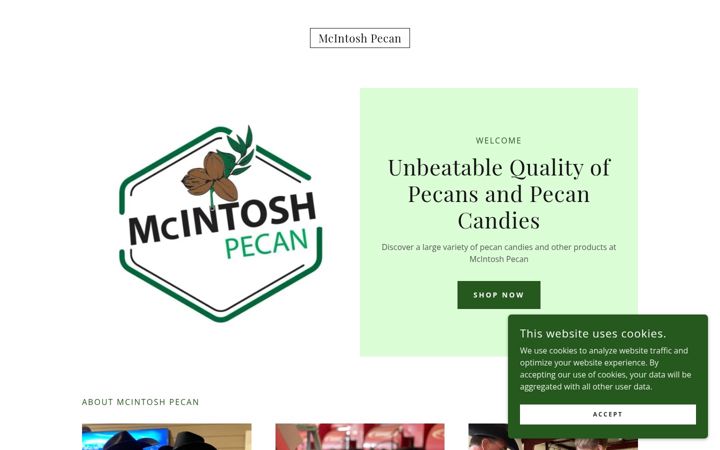 Screenshot of mcintoshpecan.com