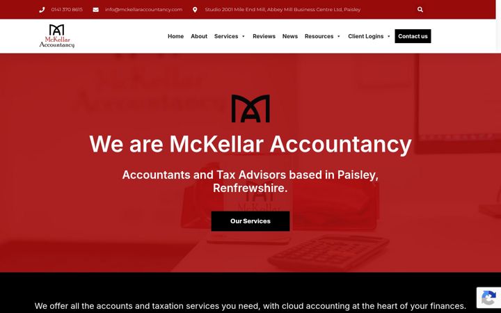 Screenshot of mckellaraccountancy.com