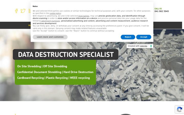 Skærmbillede af mckennasecurityshredding.com
