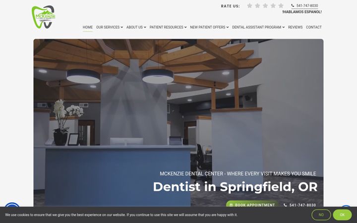 Screenshot of mckenziedentalcenter.com