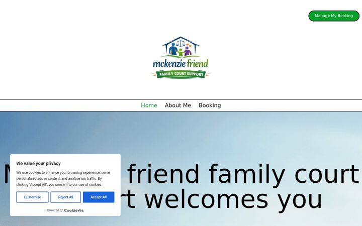 Screenshot of mckenziefriendfamilycourtsupport.com