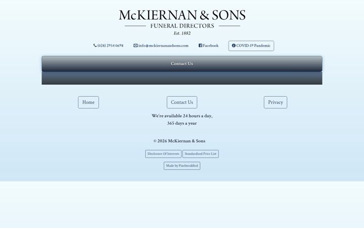 Screenshot of mckiernanandsons.com