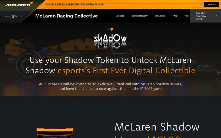 Screenshot of mclarenracingcollective.com