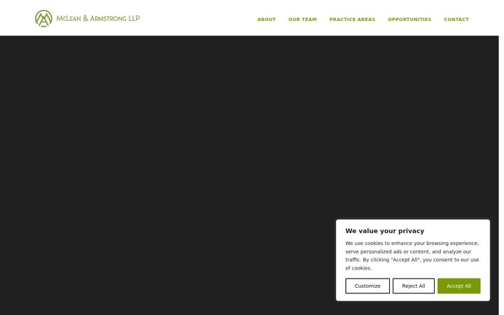 Screenshot of mcleanarmstrong.com