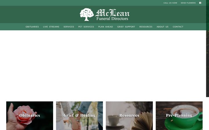Screenshot of mcleanfuneral.com
