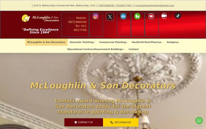 Screenshot of mcloughlinandson.com