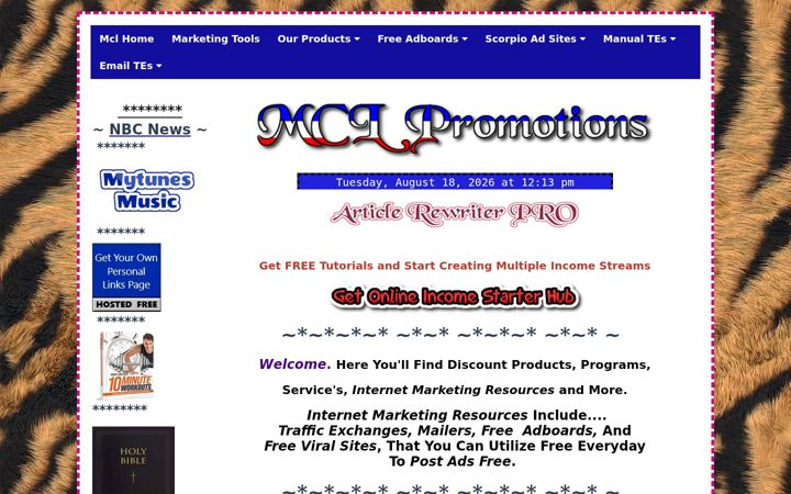 Screenshot of mclpromotions.com