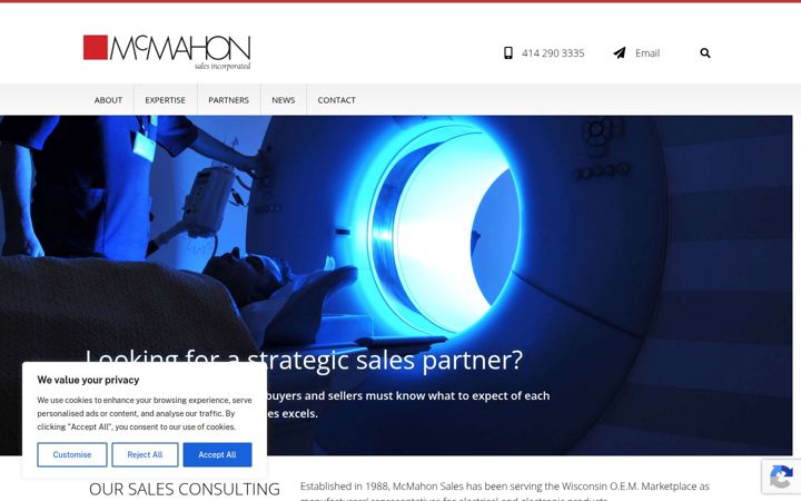 Screenshot of mcmahon-sales.com