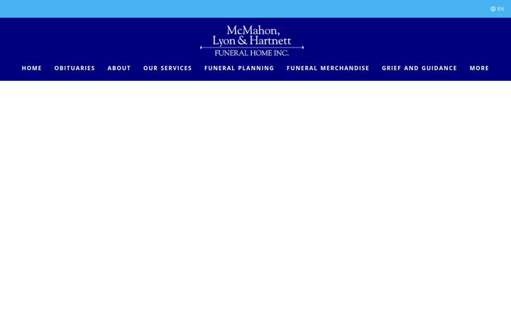 Screenshot of mcmahonfuneralhome.com