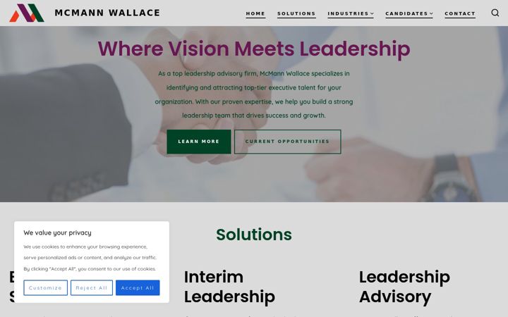 Screenshot of mcmannwallace.com