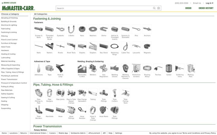 Screenshot di mcmaster.com