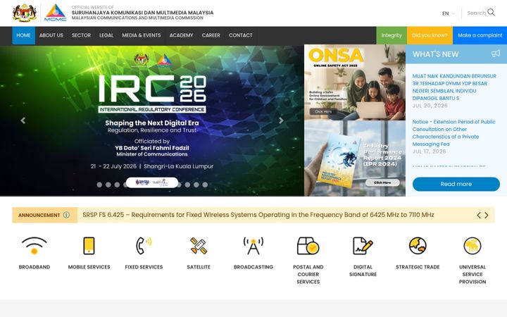 Screenshot of mcmc.gov.my
