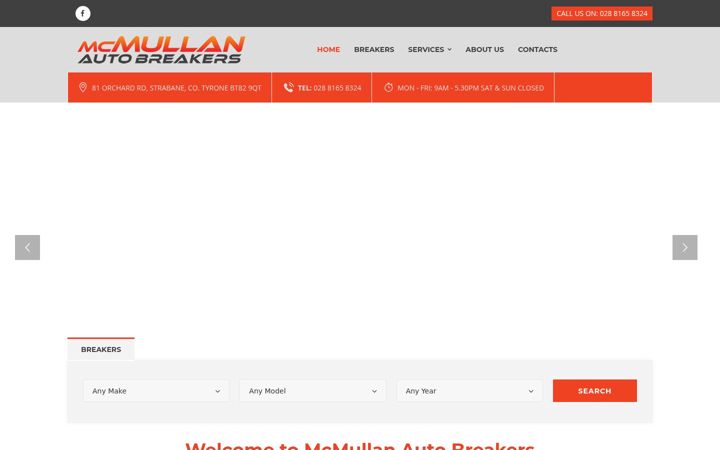 Screenshot of mcmullanautobreakers.com