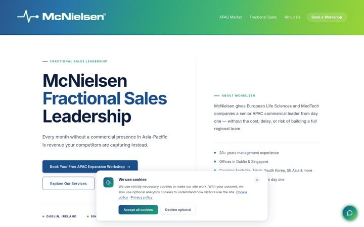 Screenshot of mcnielsen.com