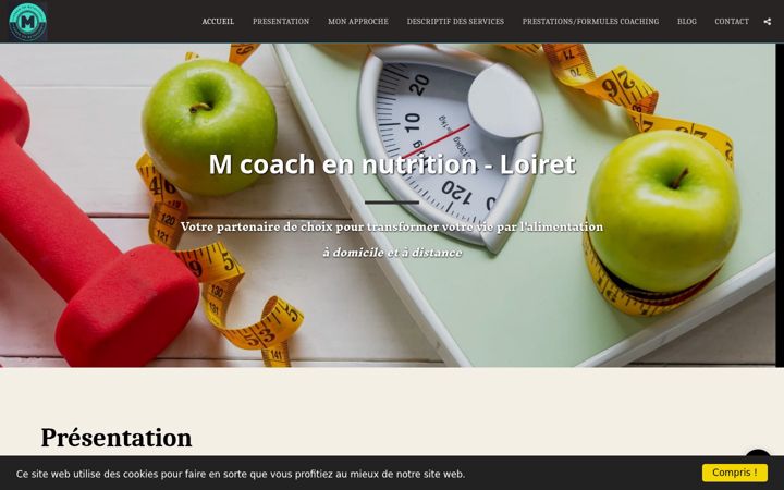 Screenshot of mcoachennutrition.com
