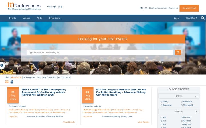 Screenshot of mconferences.com