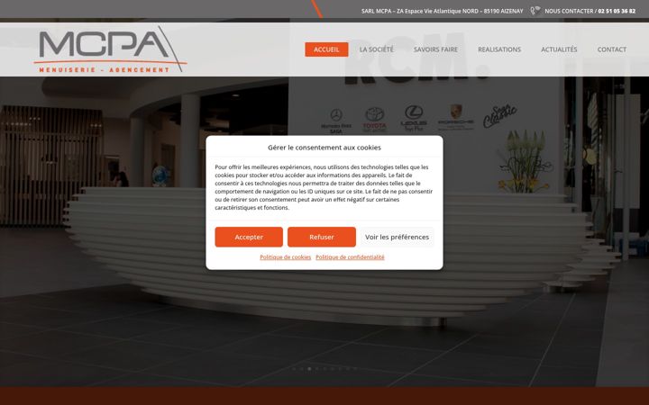 Screenshot of mcp-agencements.com