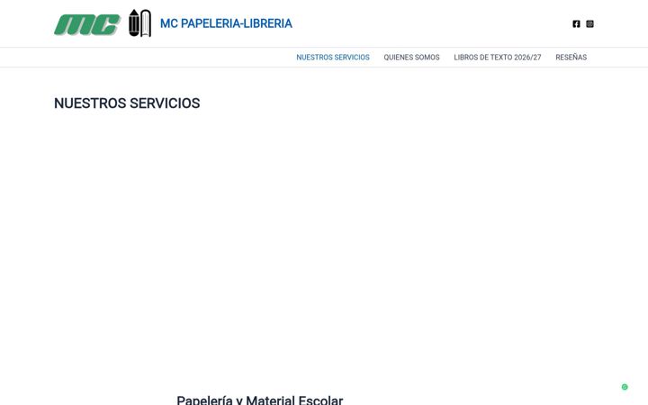 Screenshot of mcpapeleria.es