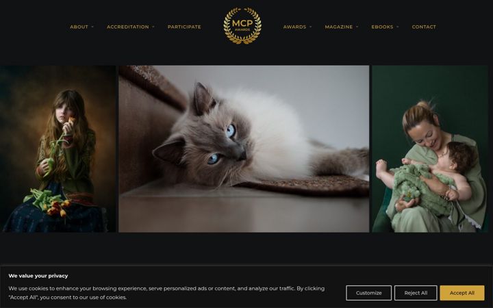 Screenshot of mcpawards.com