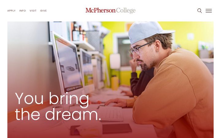Screenshot of mcpherson.edu