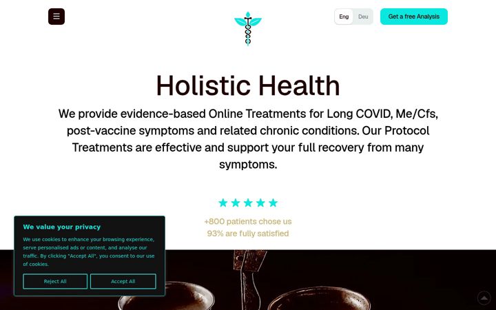Screenshot of mcpholistic.com