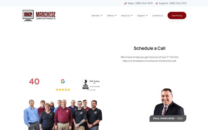 Screenshot von mcpinc.com
