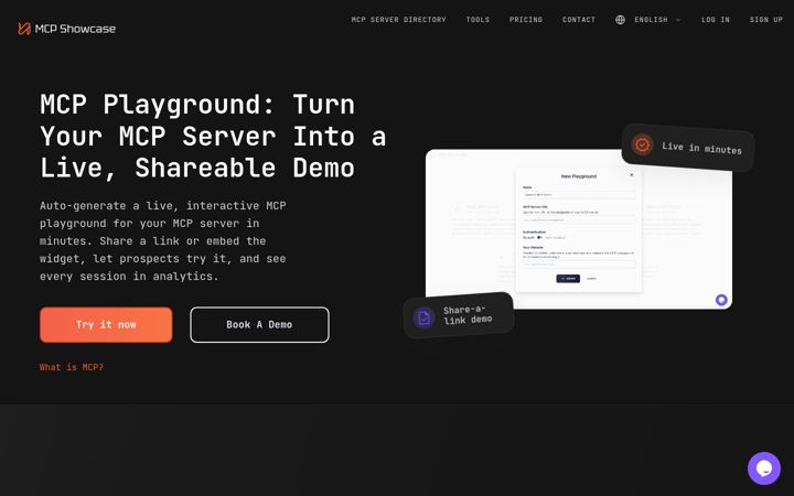 Screenshot of mcpshowcase.com