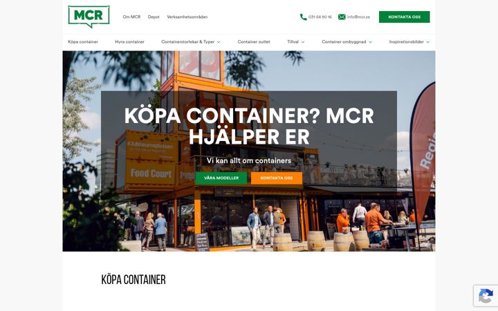 Screenshot von mcr.se
