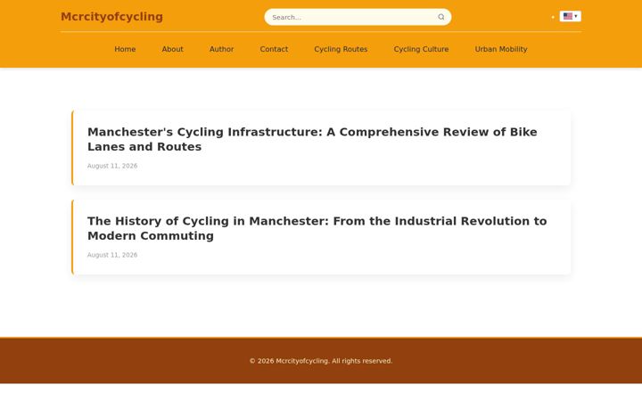 Screenshot of mcrcityofcycling.com