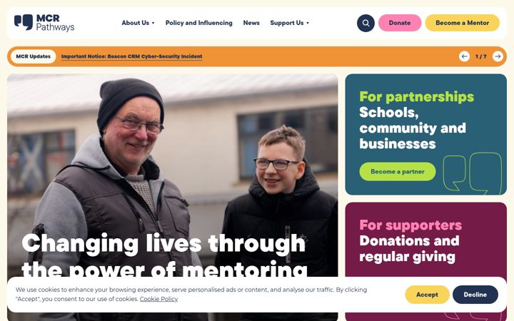 Screenshot of mcrpathways.org
