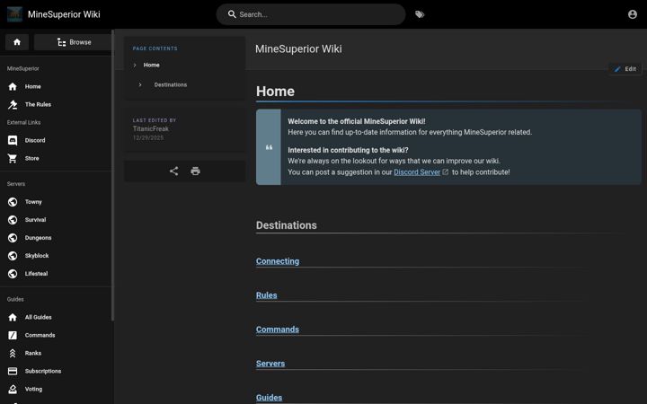 Screenshot of mcs.gg
