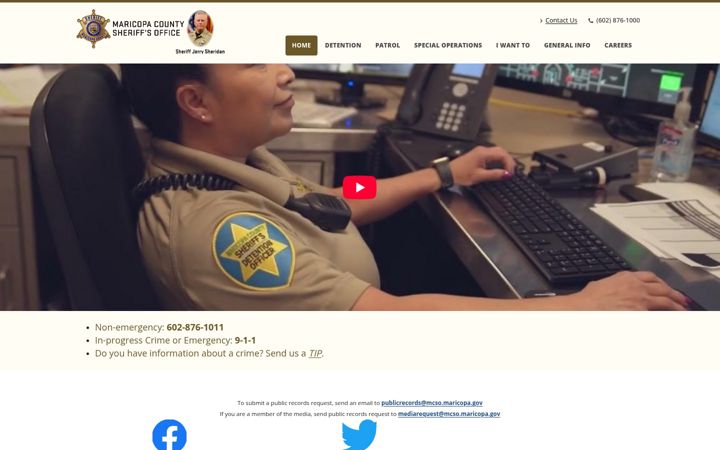 Screenshot of mcso.org