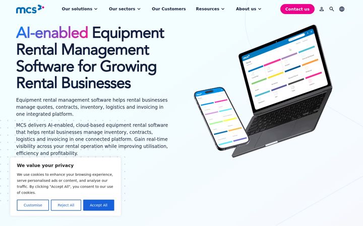 Screenshot of mcsrentalsoftware.com