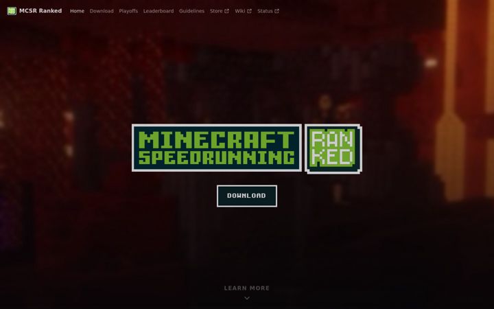 Screenshot of mcsrranked.com