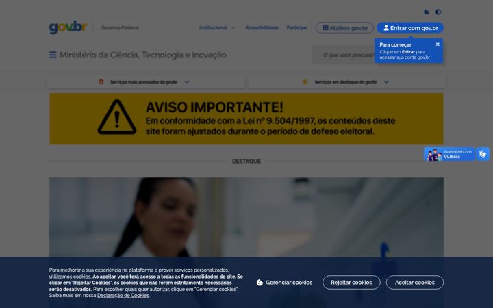 Screenshot ta' mctic.gov.br