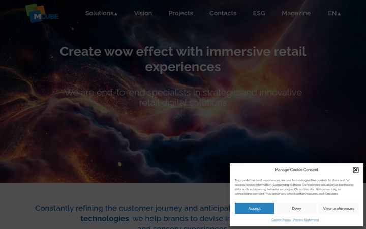 Screenshot of mcubedigital.com