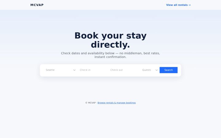Screenshot of mcvap.com