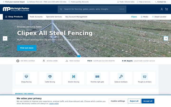 Screenshot of mcveighparker.com