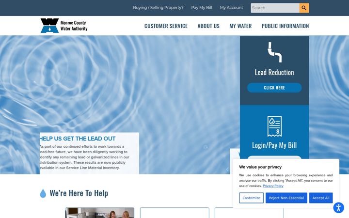 Screenshot of mcwa.com
